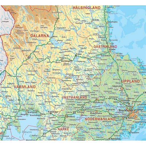 Köp Sverige väggkarta Norstedts Kartförlaget 1 1 6 milj 46x100cm med