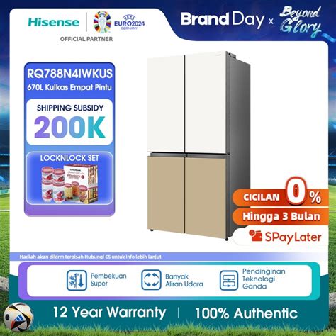 Jual Hisense Kulkas L Pintu Side By Side Refrigerator Door