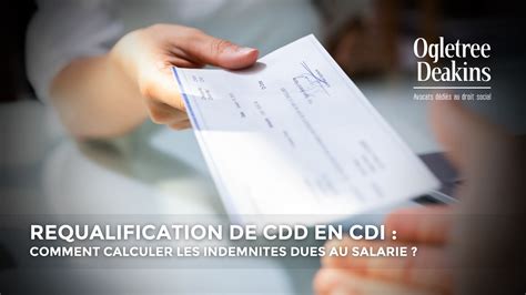 Requalification De Cdd En Cdi Comment Calculer Les Indemnit S Dues Au