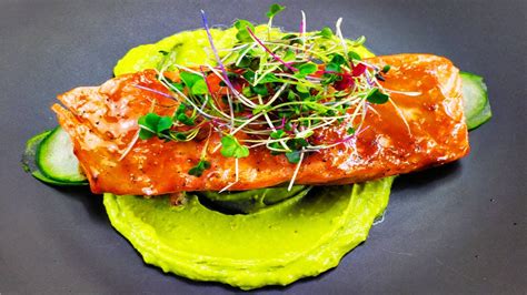 Teriyaki Salmon with Avocado Crema - Butter N Thyme