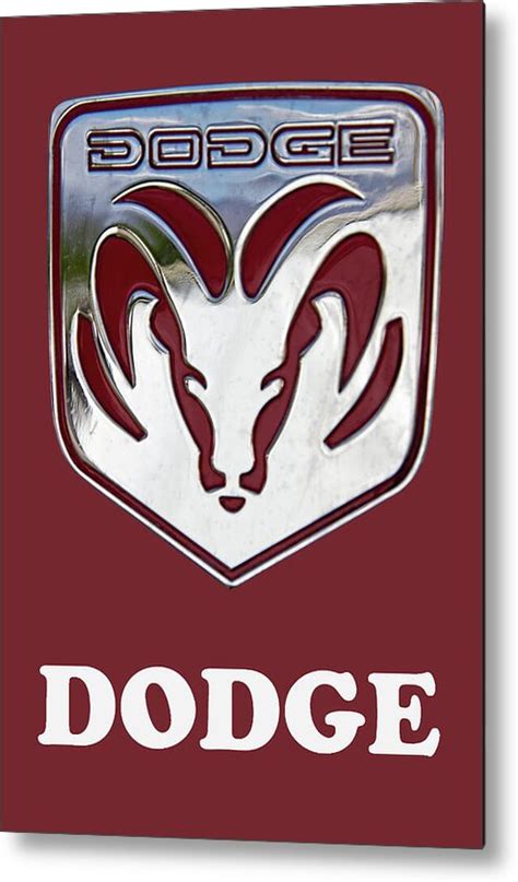 Dodge Emblem On Red