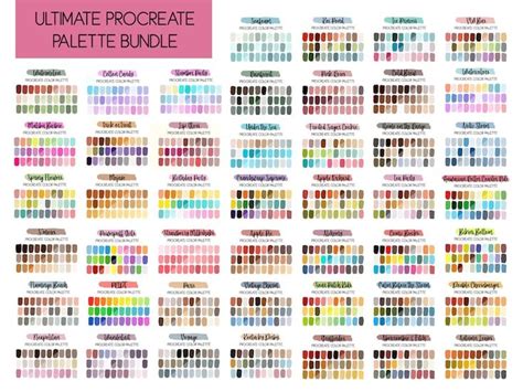 Procreate Color Palette Bundle Png F R Farbauswahl Paletten