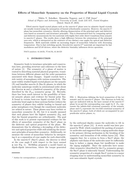 (PDF) Effects of Monoclinic Symmetry on the Properties of Biaxial ...