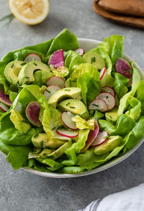 Butter Lettuce Salad with Lemon Dijon Dressing - Flavor the Moments