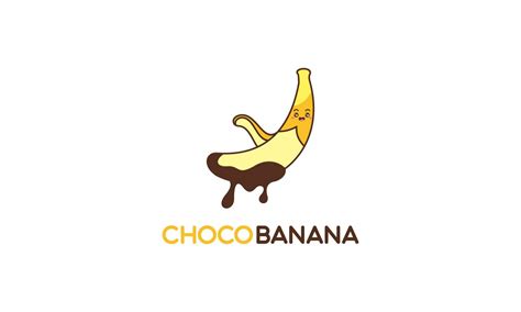 Chocolate Banana Logo Illustration With Funny Character 23798185 Vector