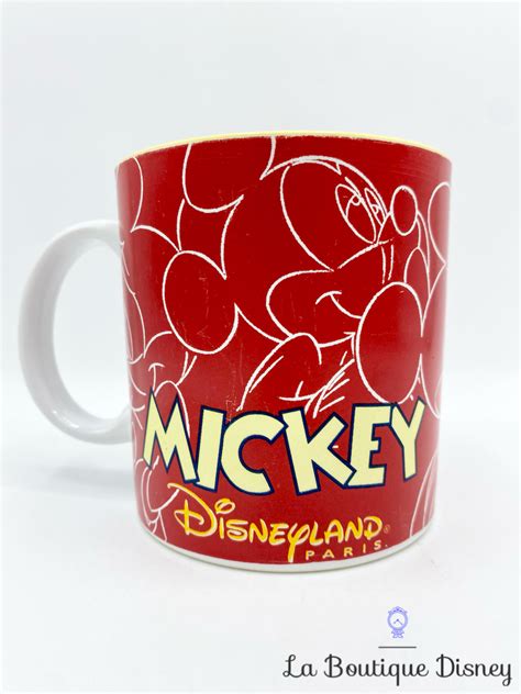 Tasse Mickey Mouse Disneyland Paris Mug Disney Dessin Rouge Blanc