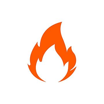 Abstract Flame Symbol Isolated Fire Logo In Black Icon Vector Bonfire