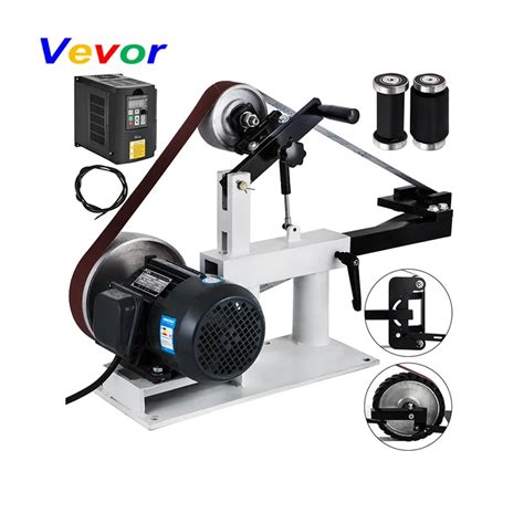 VEVOR Ponceuse à bande abrasive 2hp 3 modes meuleuse meule