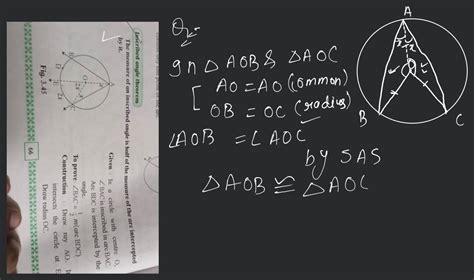 Inscribed Angle Theoremthe Measure Of An Inscribed Angle Is Half Of The