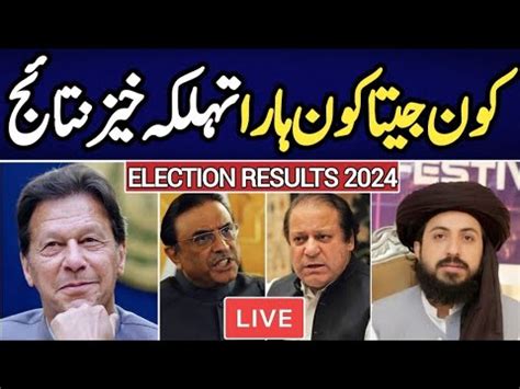 General Election 2024 Final Result Live Broadcast PMLN Vs PTi Vs TLP