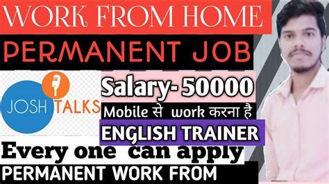 Josh Talks Work From Home Job Hindi Operations Job Josh Talks Jobs