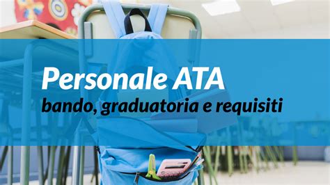 Bando Graduatorie Personale ATA Terza Fascia 2021 Domanda Dal 22 Marzo