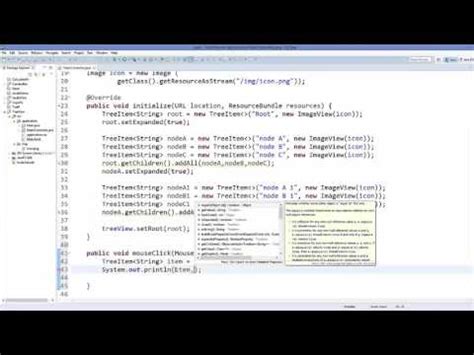 JavaFx Tutorial For Beginners 15 JavaFx TreeView Events YouTube