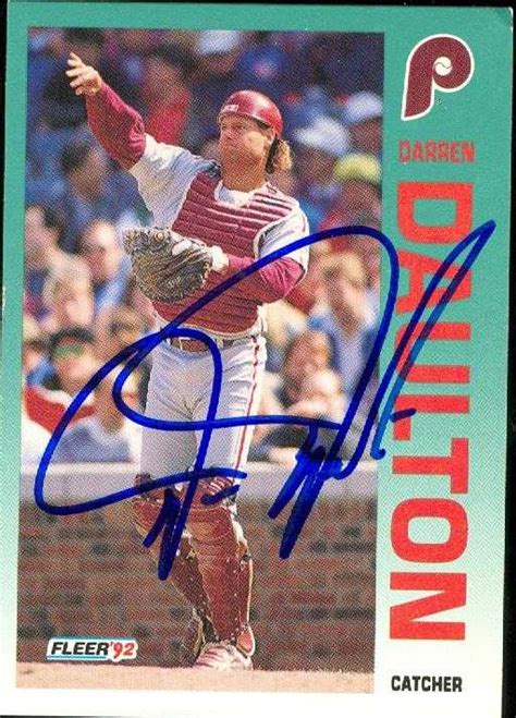 Darren Daulton Autographed Baseball Card Philadelphia Phillies