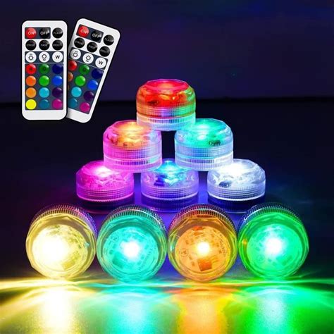 Submersible Led Mini Lights Photophore Rvb Tanche Multicolore Avec