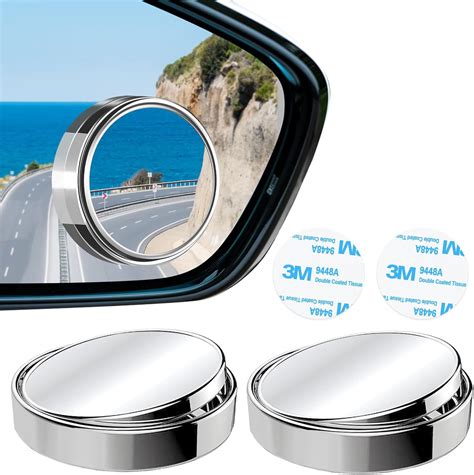 Pcs Blind Spot Mirrors Car Rotate Round Hd Glass Adjustable