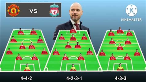 Manchester United Vs Liverpool ~ Potential Line Up Man United 4 4 2 Or