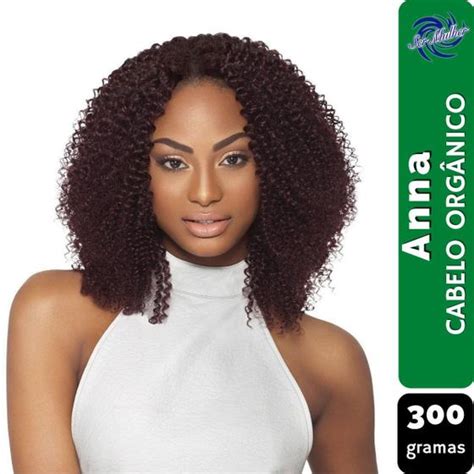 Cabelo Orgânico Cacheado Anna Ser Mulher Entrelace 60 cm Pacotão 300