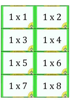 FREE MULTIPLICATION and DIVISION Flashcards by ESL Castle Games | TpT