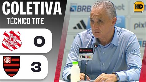 COLETIVA DO TITE BANGU 0 X 3 FLAMENGO PÓS JOGO DO MENGÃO TEVE HAT