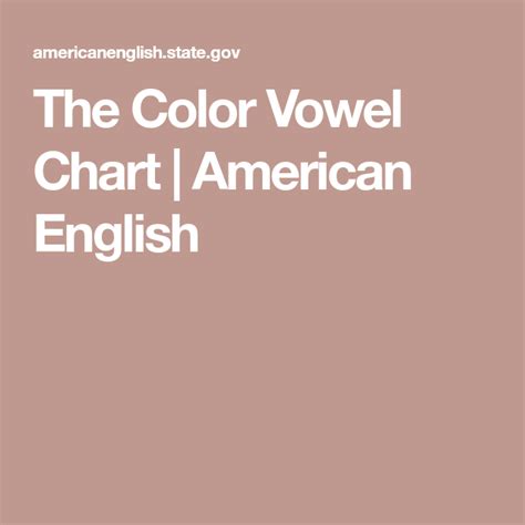 Color Vowel Chart White Tie