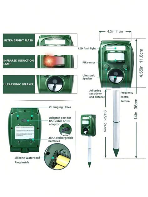 Ulepszony Odstraszacz Zwierz T Zasilany Energi S Oneczn