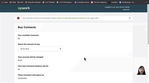 How To Buy Connects And Change Your Name And Email On Upwork Youtube
