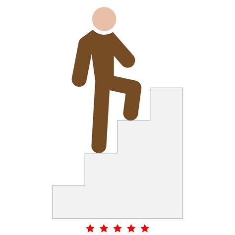 A Man Climbing Stairs Icon Illustration Color Fill Style 5234978 Vector