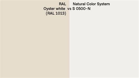 Ral Oyster White Ral Vs Natural Color System S N Side By