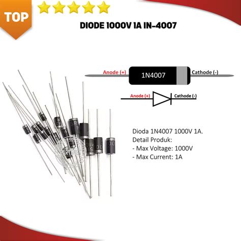 Jual Dioda 1N4007 IN4007 4007 1A 1000V DO-41 Rectifier Diode | Shopee ...