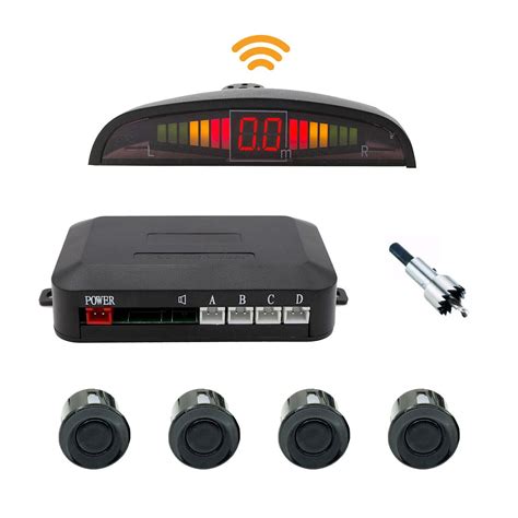 KIT 4 SENSORI DI PARCHEGGIO WIRELESS UNIVERSALI RETROMARCIA DISPLAY