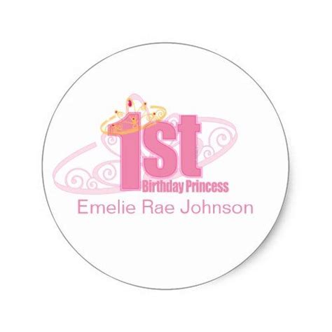 Princess Birthday Party Favors Mod St Birthday Princess Keepsake Label