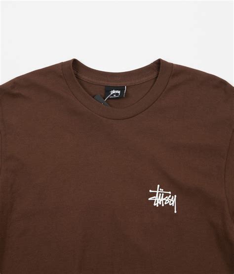 Stussy Basic Long Sleeve T-Shirt - Chocolate | Flatspot