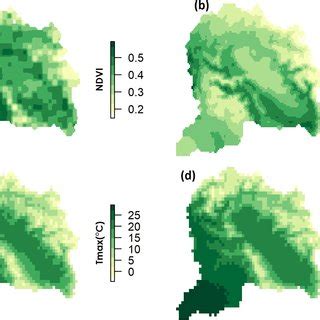 Spatial Distribution Of Average Annual Ndvi A Precipitation B