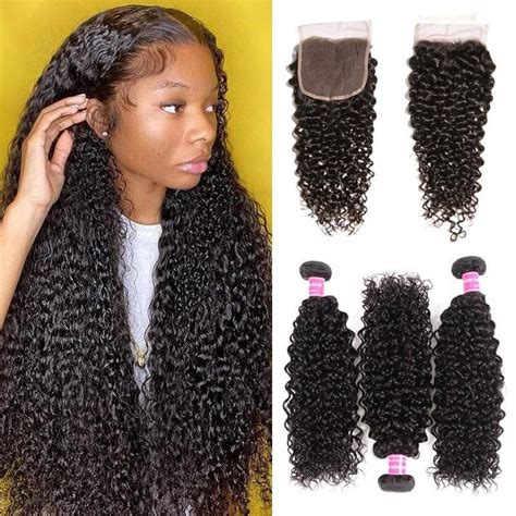 Remy Forte 3 Bundles Brazilian Hair Jerry Curly With 4×4 Lace Closure