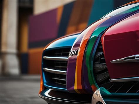 Colored Car Multicolored Car Rainbow Car Vibrant Car Colorful Vehicle