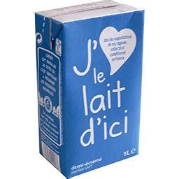 Lait demi écrémé stérilisé UHT J aime le Lait d Ici Intermarché