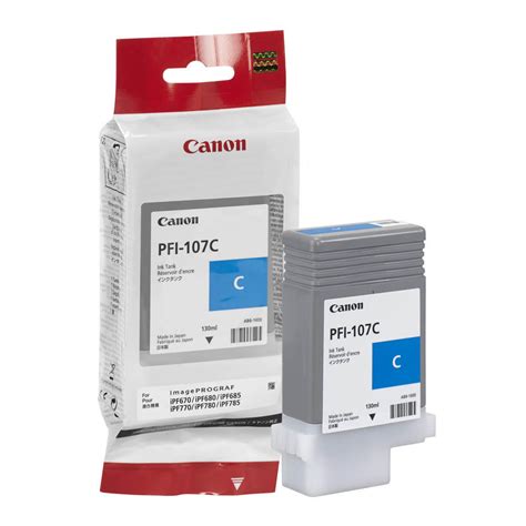 Canon Pfi C Original Cyan Ink Cartridge B Aa At Inkjetsuperstore