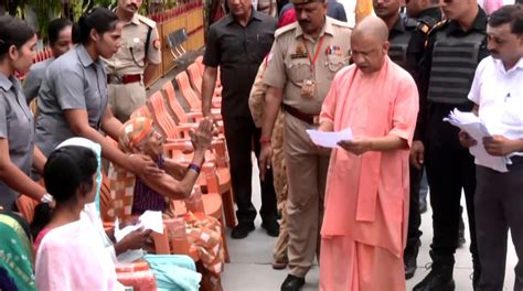 Gorakhpur UP CM Yogi Adityanath Holds Janata Darshan At Gorakhnath