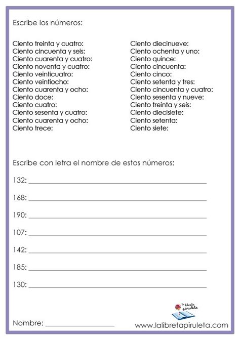 Escritura Números Escritura De Numeros Fichas De Matematicas Matemáticas De Primer Grado