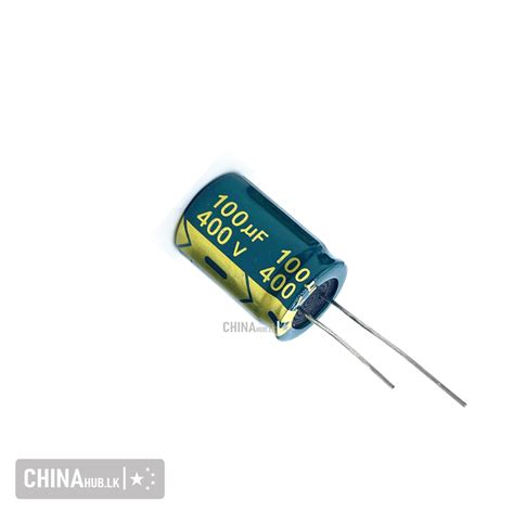 100uf 400v Electrolytic Capacitor 2 Pcs Pack Chinahub Lk