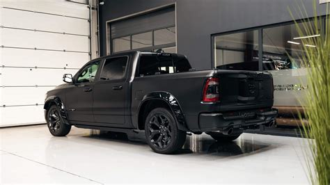 Dodge Ram 1500 Wrapping With Oracal Matte Satin Black Mandd Exclusive