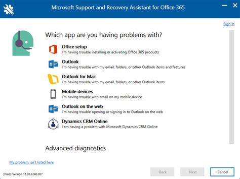 Office 365 Support And Recovery Assistant Sara