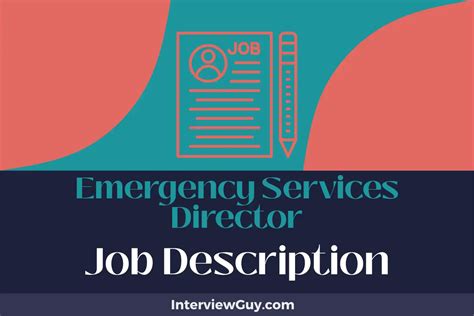 Emergency Services Director Job Description Updated For 2025