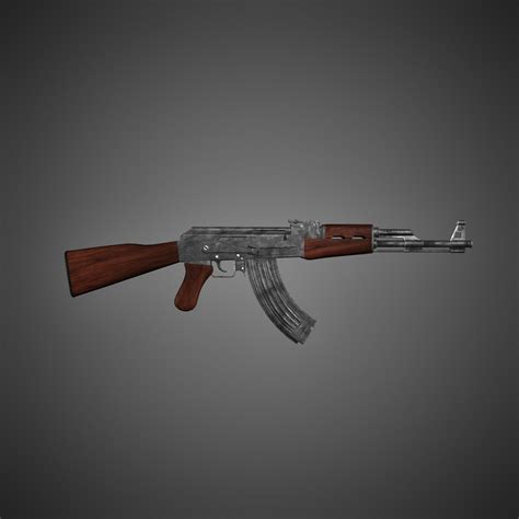 Ak 47 3d Model 99 Unknown Obj Ma Max Fbx 3ds Free3d