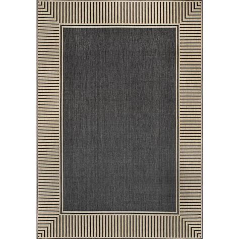 Nuloom Asha Simple Border Dark Grey Ft X Ft Indoor Outdoor Patio