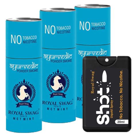 Buy Royal Swag Ayurvedic Herbal Cigarettes Mint Flavour Smoke