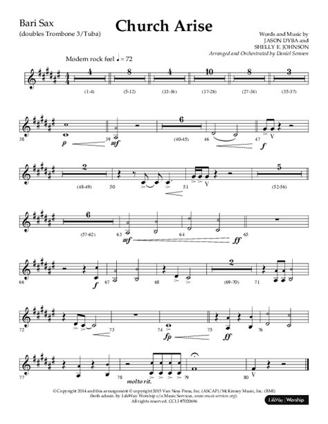 Church Arise Choral Anthem Satb Bari Sax Sheet Music Pdf Lifeway