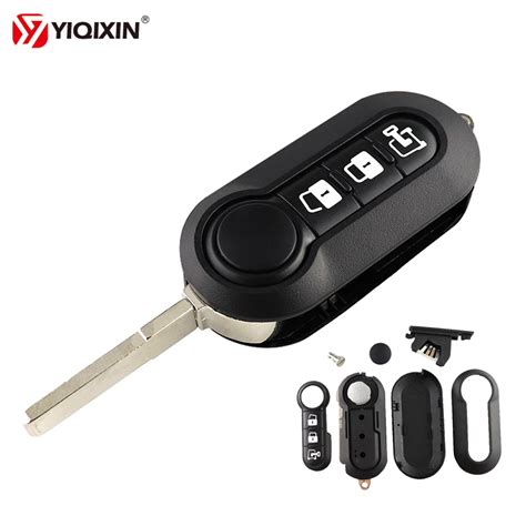 Yiqixin Flip Folding Button Remote Car Key Shell Blank Case Cover Fit