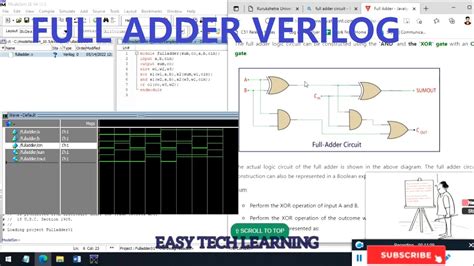 Full Adder Circuit Diagram In Verilog